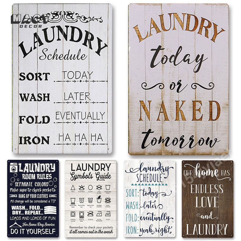 Home Bathroom Wall Decor - Slogan Metalen Tin Bord Wasruimte Decoratie