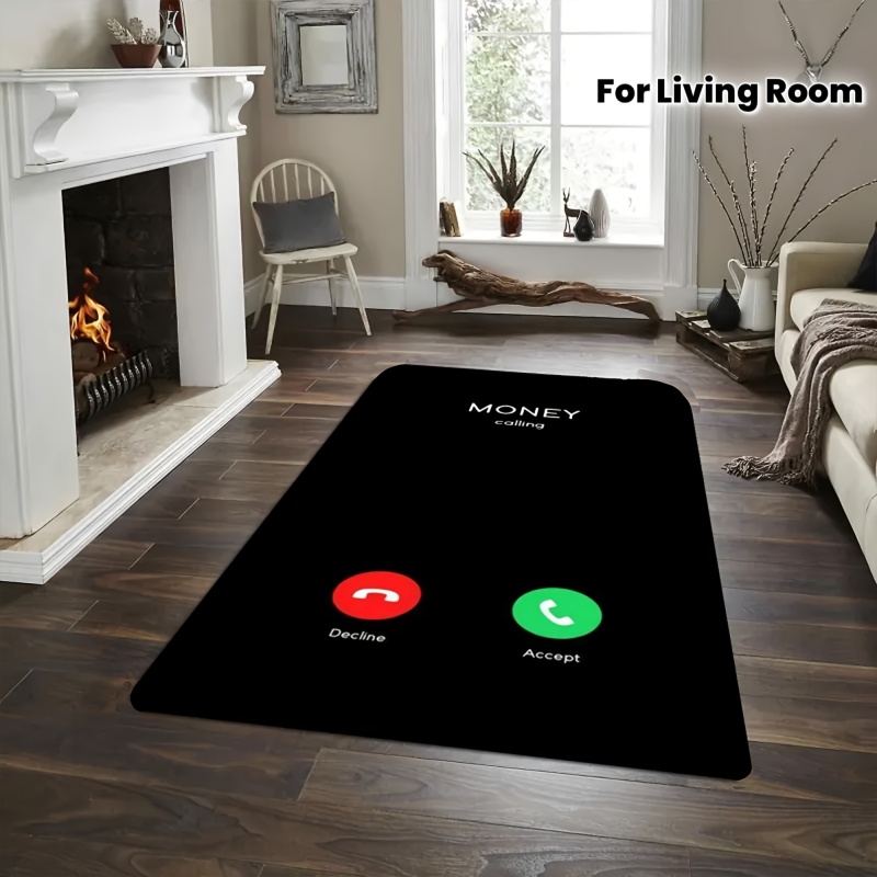 Home Bathroom Called - Grappig geld-telefooninterface print groot vloerkleed zacht