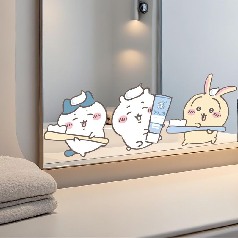 Home Goods Bathroom Accessories - Hot Chiikawa spiegelstickers sterke kleefkracht duidelijke