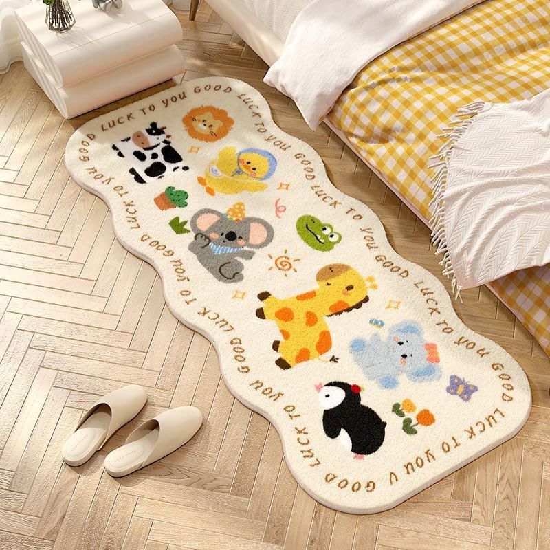 Home Bathroom Rules - VIKAMA Cartoon Rules Tapijt - Kinderkamer