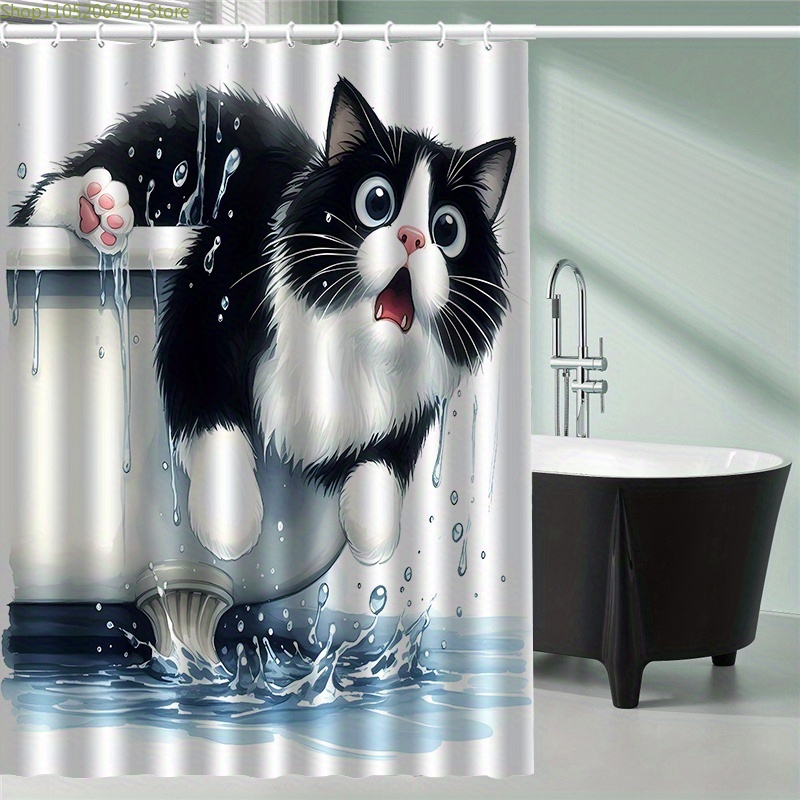 Home Bathroom Design Ideas - Grappige kat springt uit de badkuip
