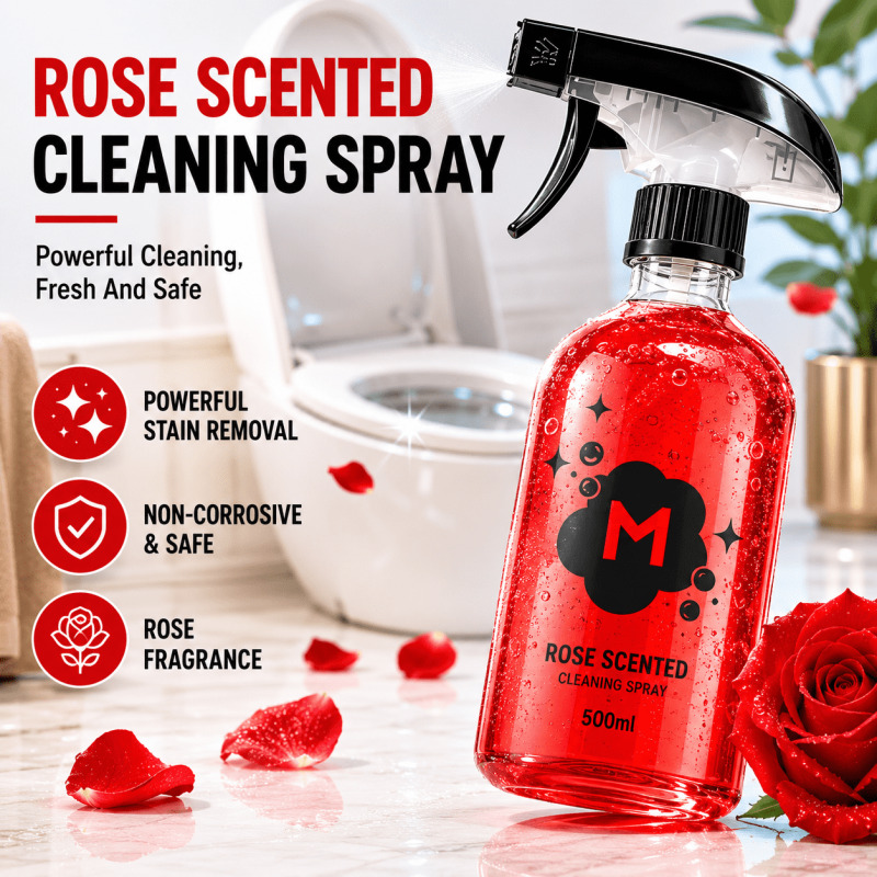 Home Bathroom Cleaning Solution - Toiletverfrisser Rozengeur Vlekkenverwijderaar Ecologisch Snelle Werking