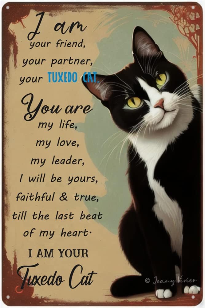 Home Bathroom Rules - Vintage Cat Bathroom Sign, I Am