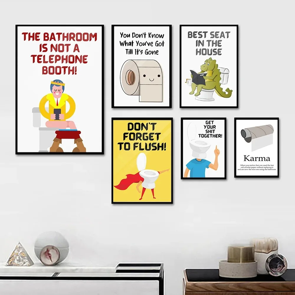Home Bathroom Rules - Karma Badkamer Regels Art Quote Muur