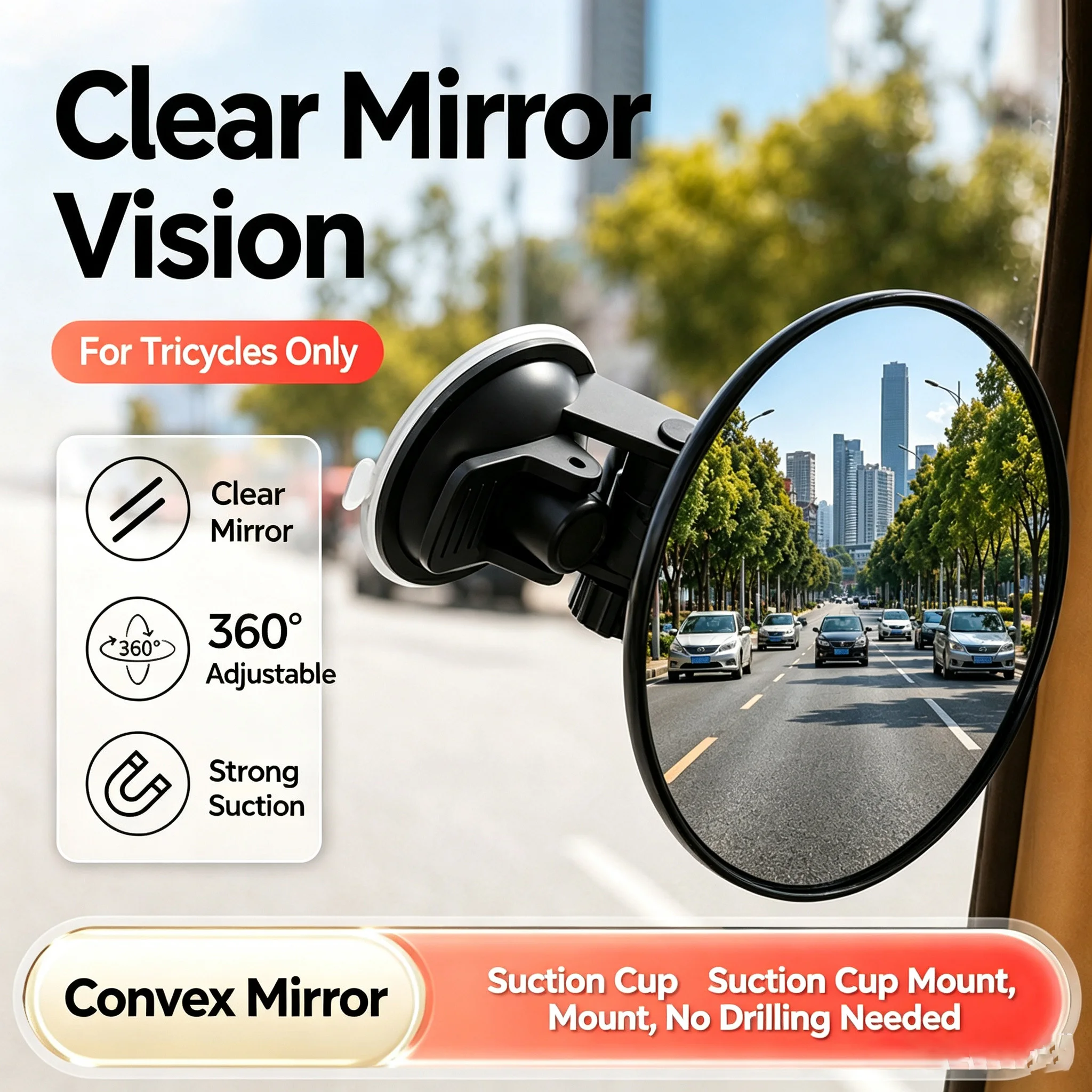 Shaving Mirror Suction - 360 graden draaibare HD dodehoekspiegel met