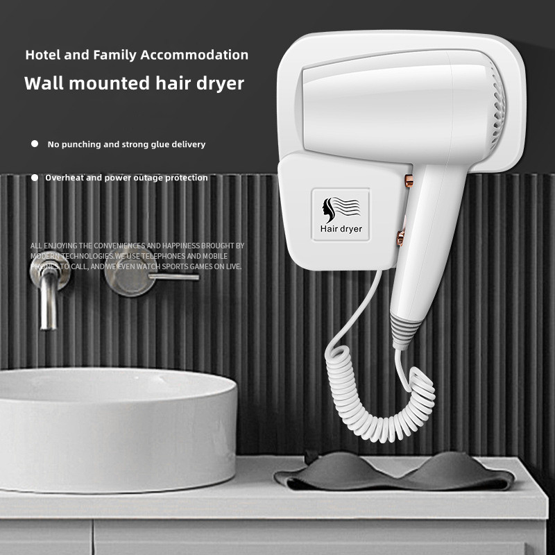 Home Depot Bathroom Vanities - Niet-geperforeerde wandgemonteerde haardroger 1300 W Krachtige