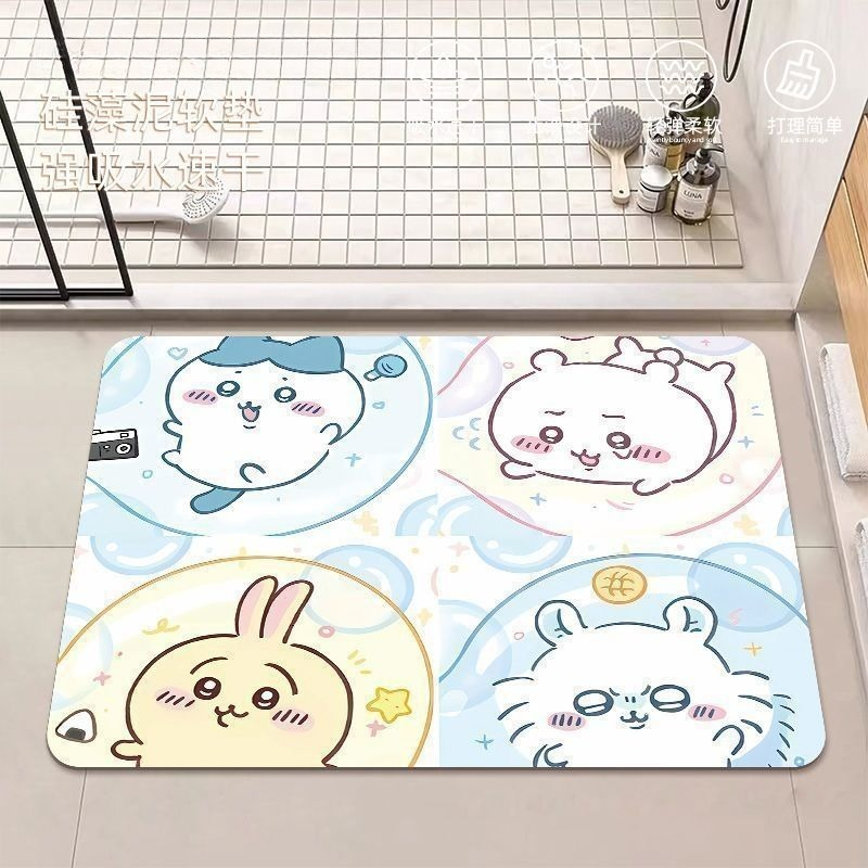 Home Goods Bathroom Accessories - Anime Chiikawa Hachiware Usagi Diatomeeën Modder
