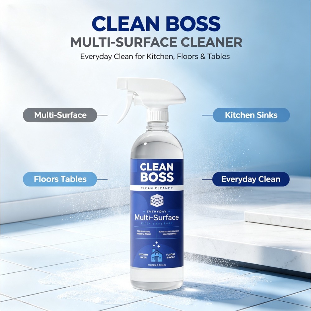 Home Bathroom Cleaning Solution - CleanBoss Allesreiniger voor meerdere oppervlakken, zachte