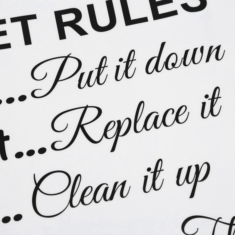 AS60-10X Toiletregels Badkamer - Home Bathroom Rules recensie en prijs