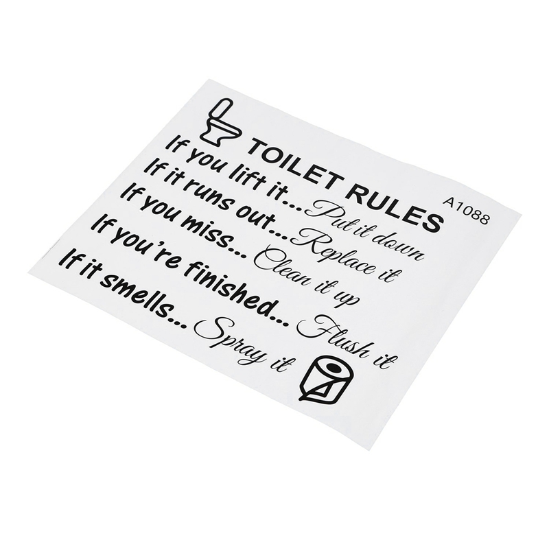 AS60-10X Toiletregels Badkamer - Home Bathroom Rules recensie en prijs