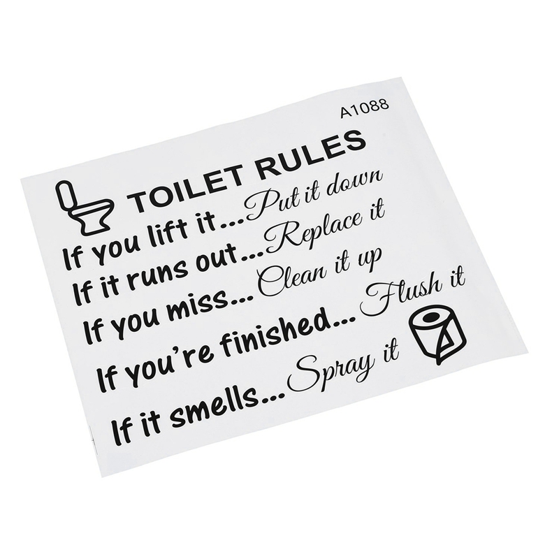AS60-10X Toiletregels Badkamer - Home Bathroom Rules recensie en prijs