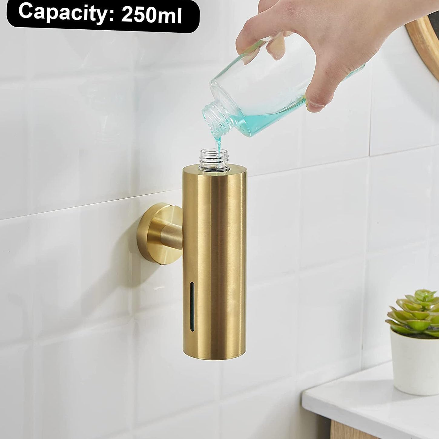Enkele 250ML zeepdispenser voo - Home Bathroom Wall Soap Dispenser recensie en prijs