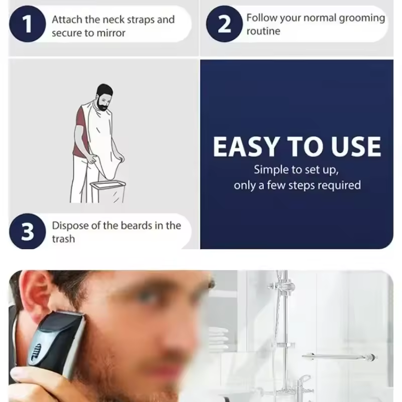 Zwart-wit Mannelijke Scheren S - Shaving Mirror Suction recensie en prijs