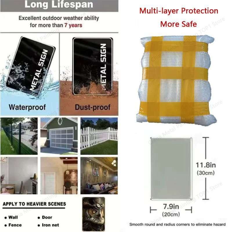 Metalen wanddecoratieposter -  - Home Bathroom Wall Decor recensie en prijs