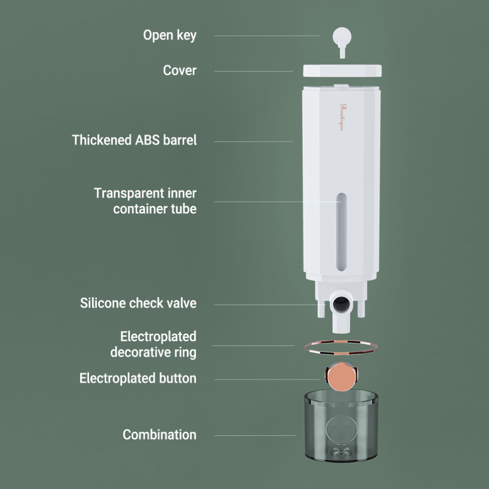 Handmatige zeepdispenser 450ml - Home Bathroom Wall Soap Dispenser recensie en prijs