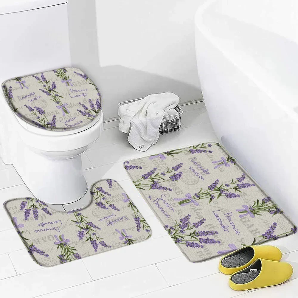 Paarse lavendel badmat set nat - Zara Home Bathroom Mat recensie en prijs