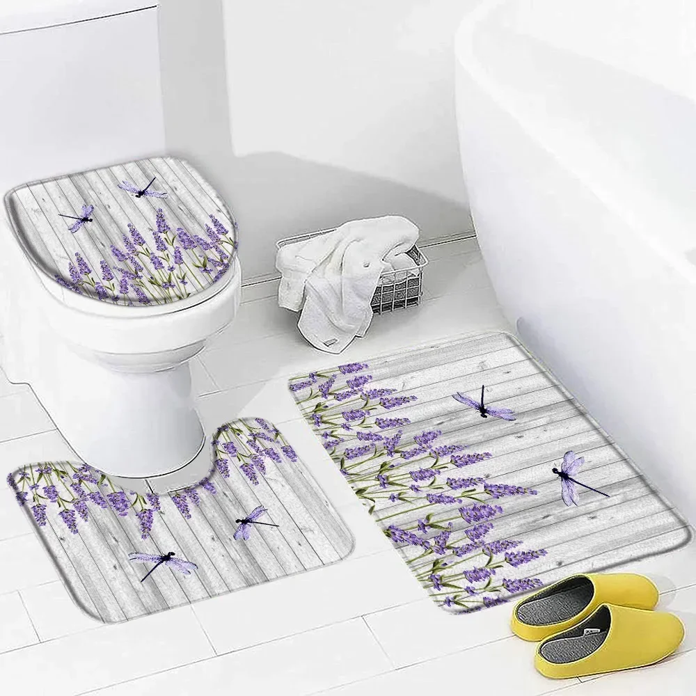 Paarse lavendel badmat set nat - Zara Home Bathroom Mat recensie en prijs