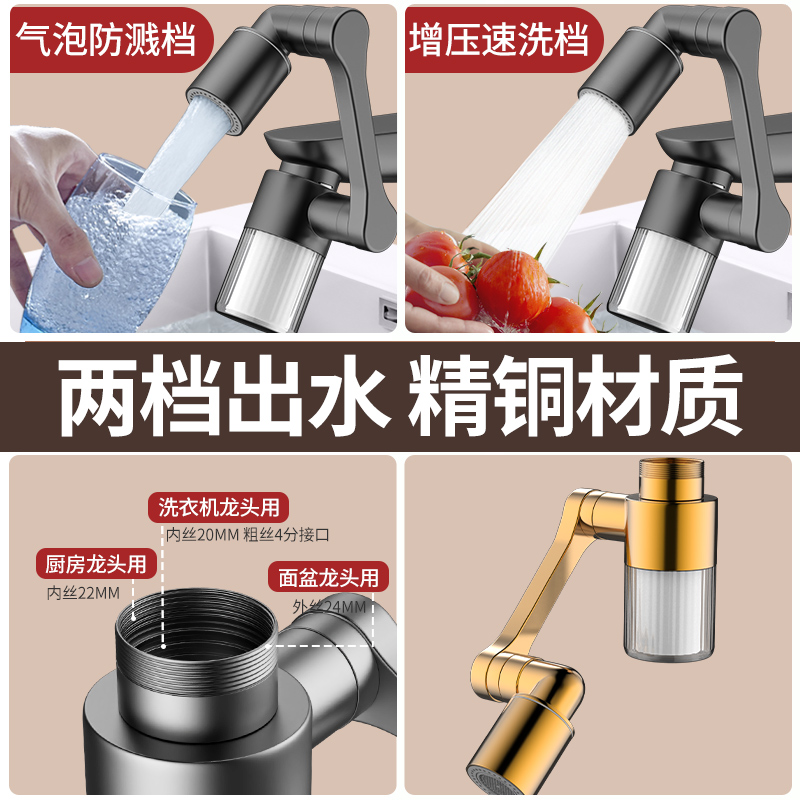 Nieuw Zwart 1440 °   Draaibaar - Home Bathroom Faucets recensie en prijs