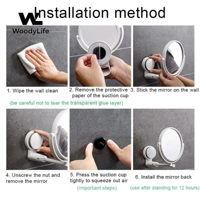 Roterende kunststof opvouwbare - Shaving Mirror Suction recensie en prijs