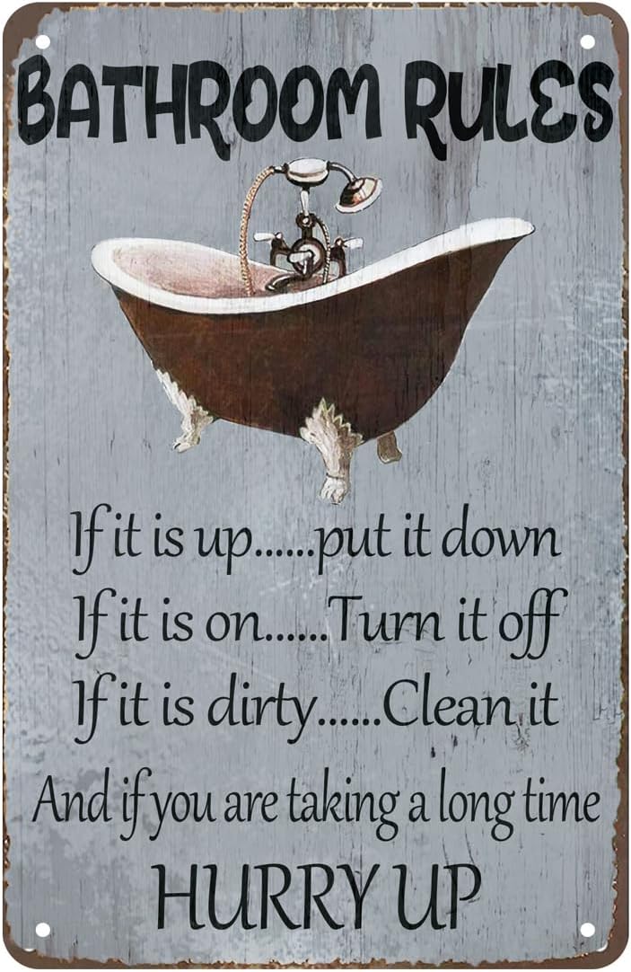 Badkamerregels Bord Grappig Re - Home Bathroom Rules recensie en prijs
