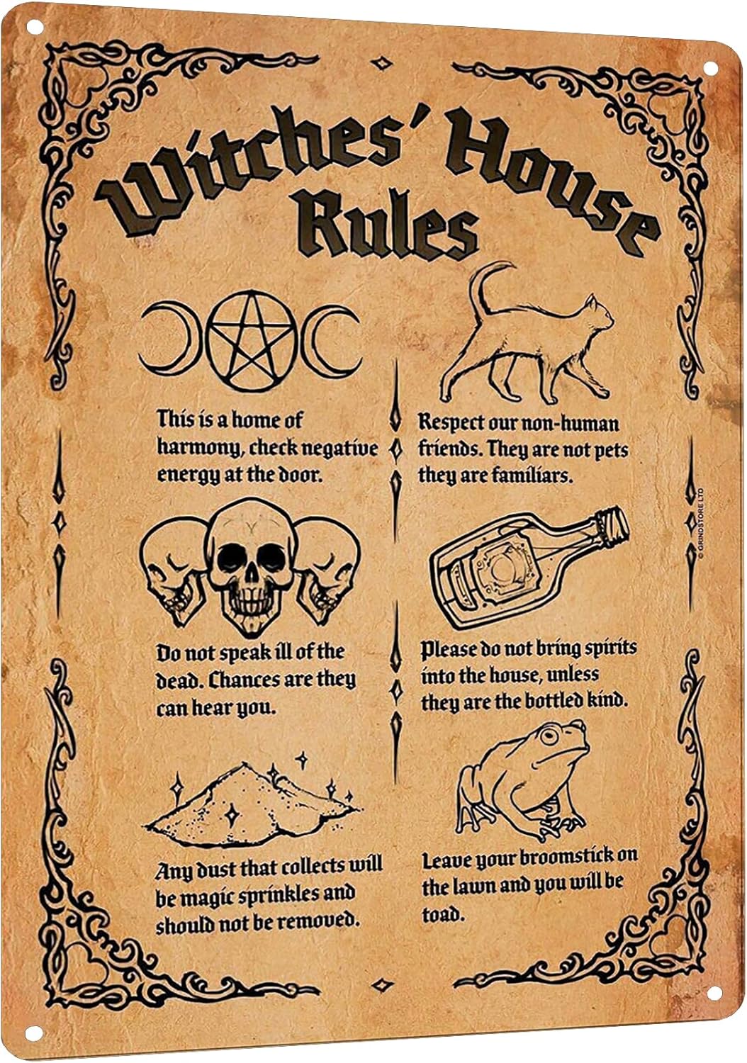 Y1, Witch;s House Rules Metal  - Home Bathroom Rules recensie en prijs