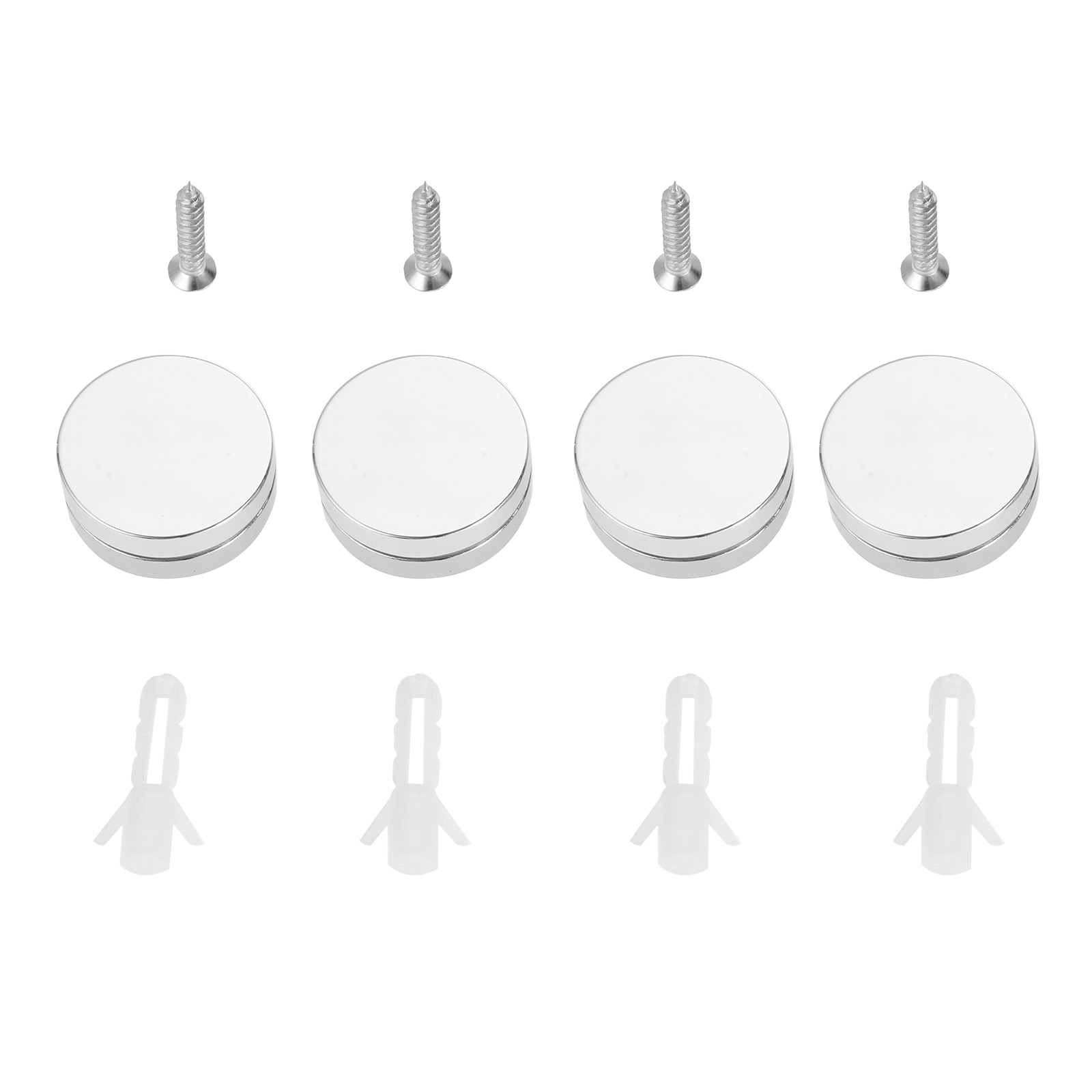 4 Stuks 27mm Ronde Glasklem Sp - Home Hardware Bathroom Mirrors recensie en prijs