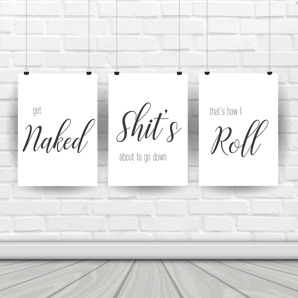 Wall Art Canvas Schilderij Gra - Home Bathroom Rules recensie en prijs