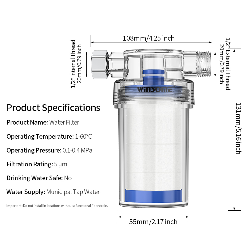 Huiswaterverwarmer voorfilter  - Home Bathroom Faucets recensie en prijs