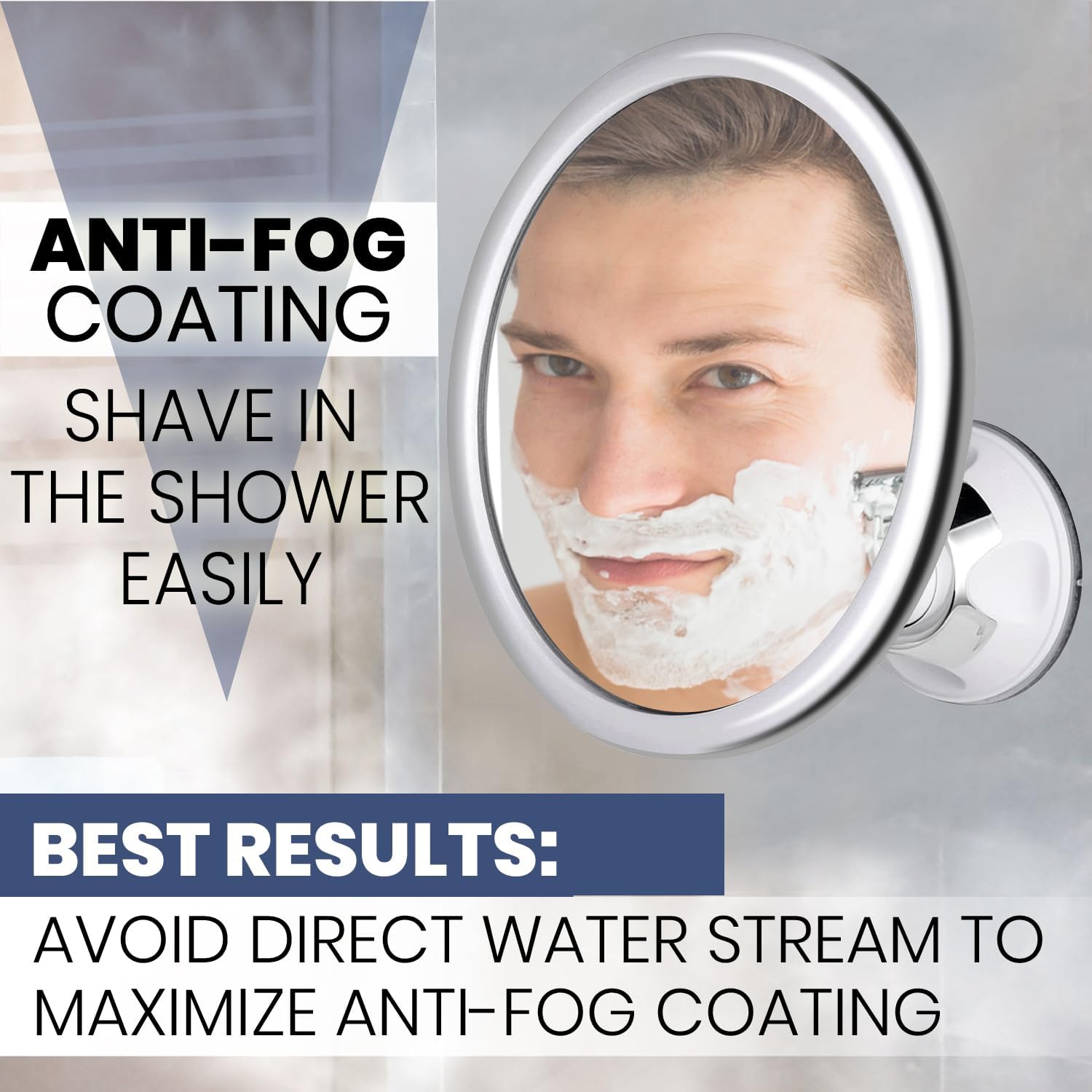 Mistvrije make-up badspiegel m - Shaving Mirror Suction recensie en prijs