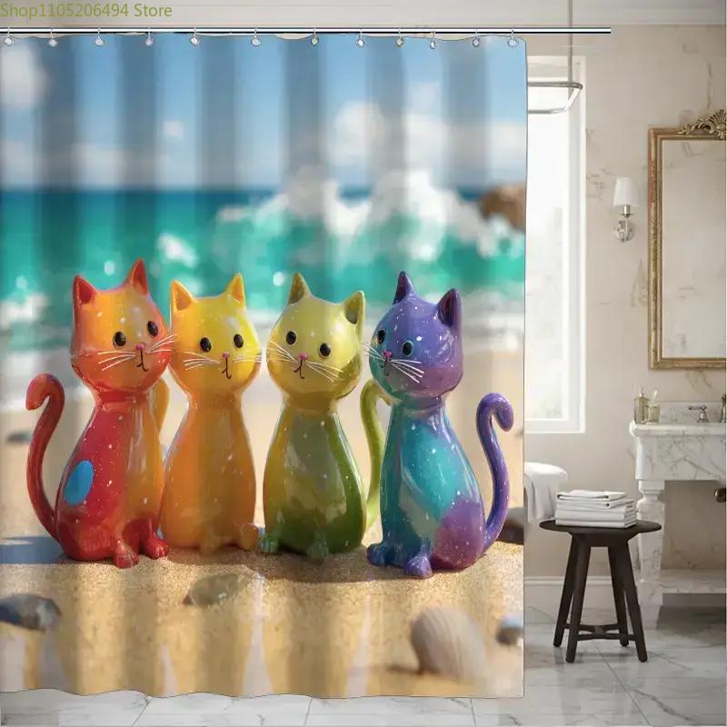 Kleurrijk regenboogkatten douc - Home Bathroom Design Ideas recensie en prijs