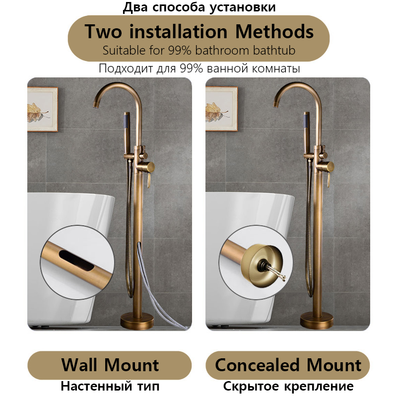 Luxe moderne messing vrijstaan - Home Bathroom Faucets recensie en prijs