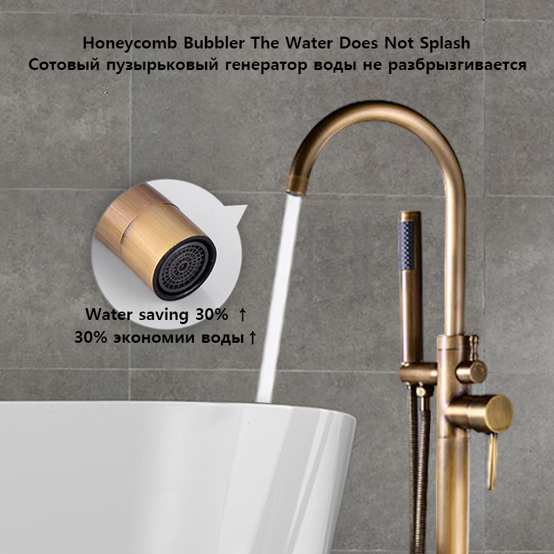 Luxe moderne messing vrijstaan - Home Bathroom Faucets recensie en prijs