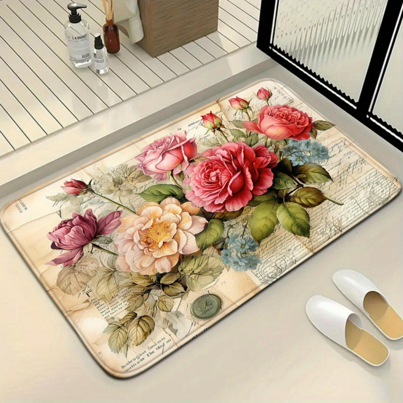 VIKAMA Vintage bloemenbadmat i - Zara Home Bathroom Mat recensie en prijs