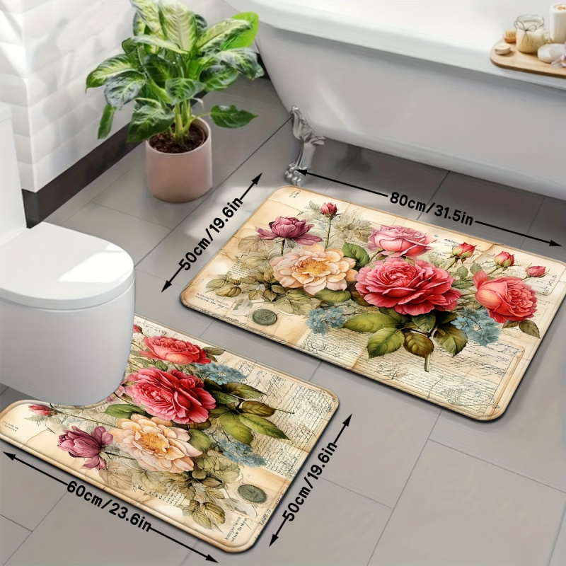 VIKAMA Vintage bloemenbadmat i - Zara Home Bathroom Mat recensie en prijs