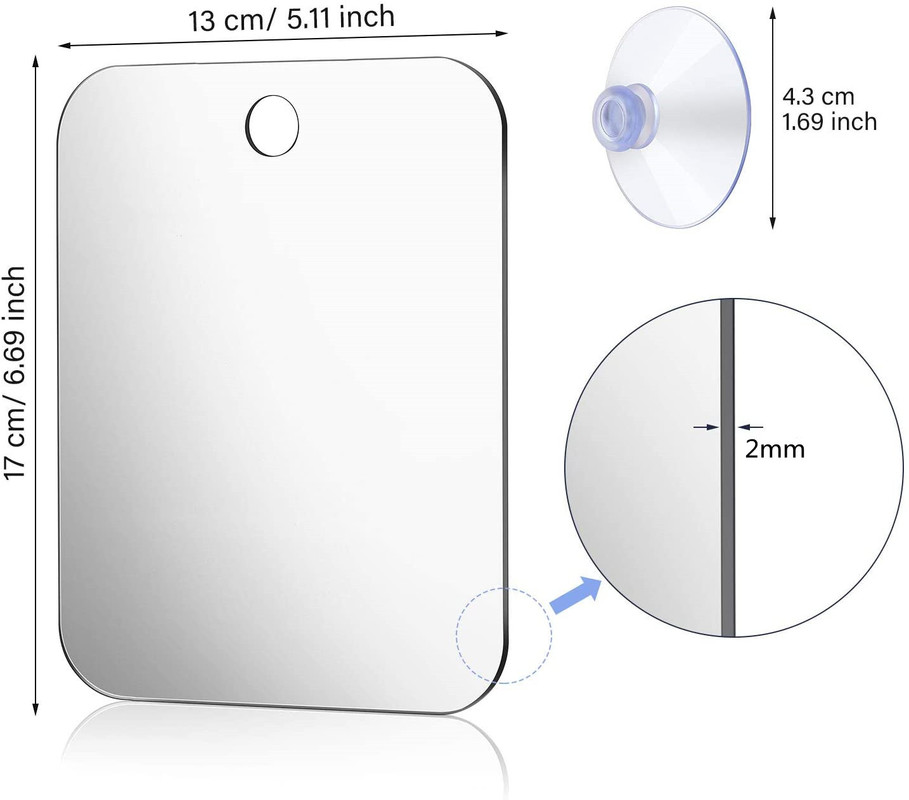 1 stks acryl spiegel met muur  - Shaving Mirror Suction recensie en prijs