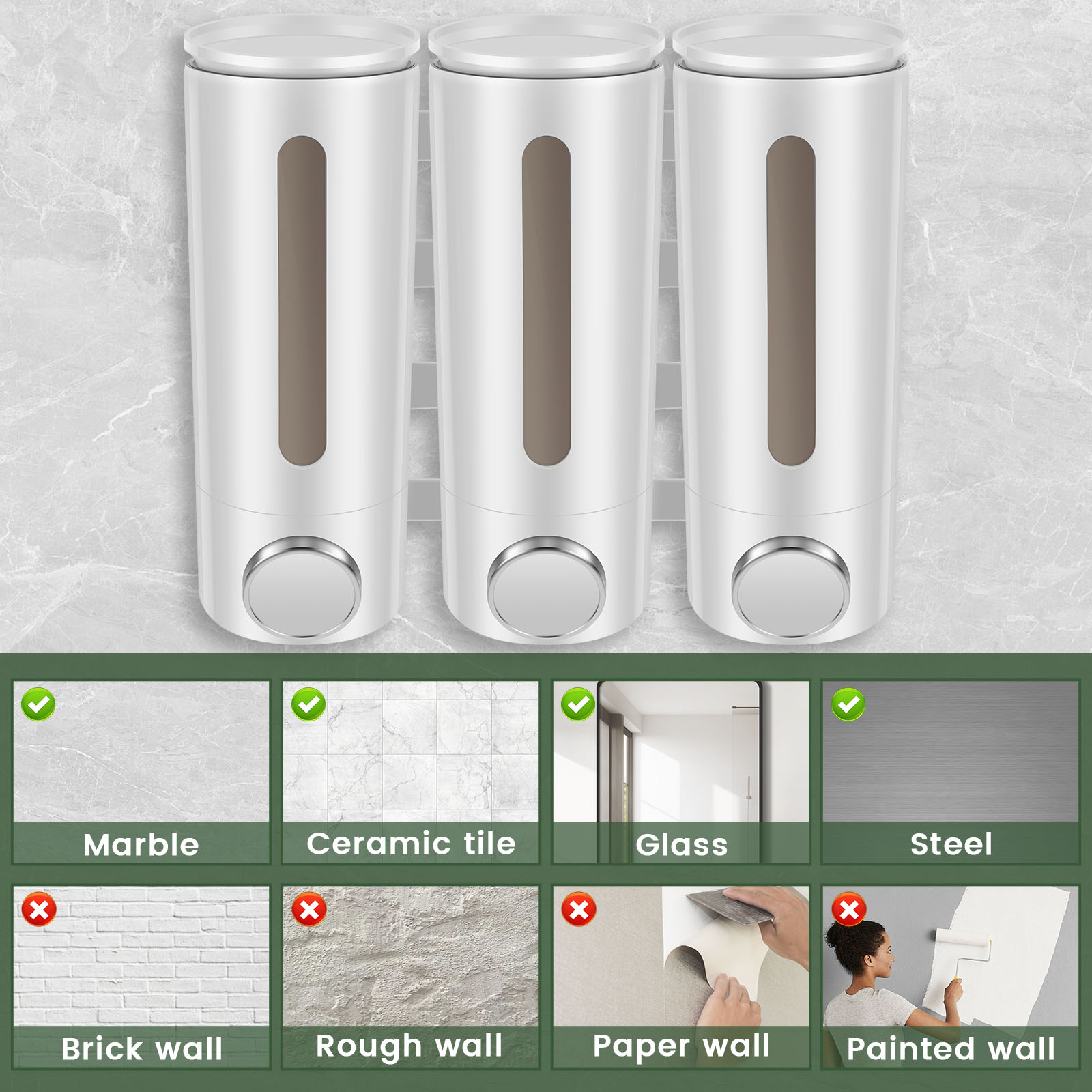 500ml Wandmontage Badkamer Zee - Home Bathroom Wall Soap Dispenser recensie en prijs